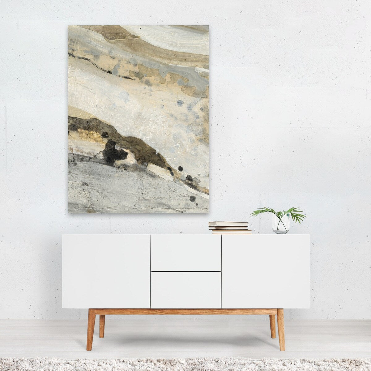 Riverbank V Painting Abstract Art Print/Poster