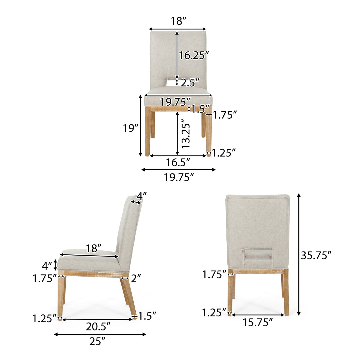 Riverlake Upholstered Dining Chairs (Set of 2) by Christopher Knight Home