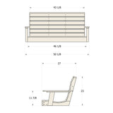 BAHIA VERDE OUTDOORS Riverside Porch Swing 4ft