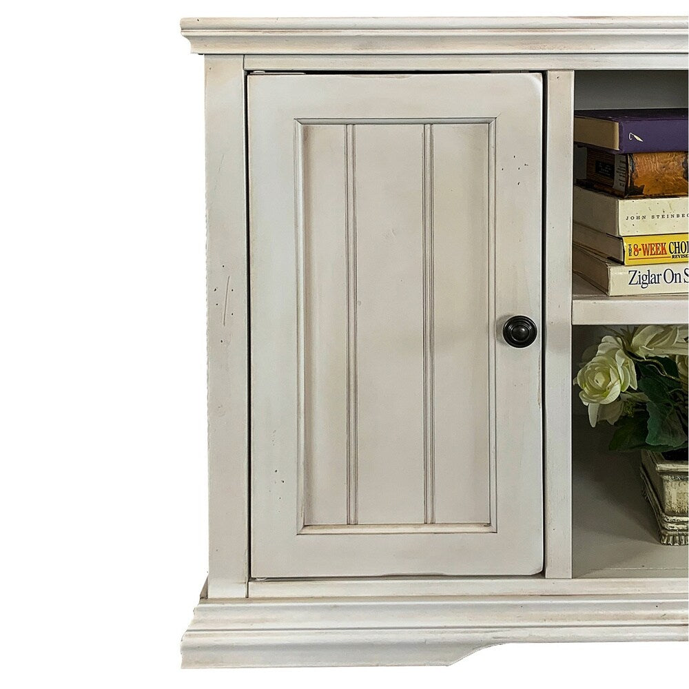 Copper Grove Oyonnax Rustic White 44-inch TV Cart