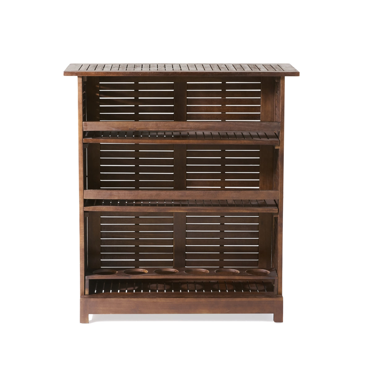 Riviera Acacia Wood Bar Table with Storage by Christopher Knight Home - 39.50"L x 16.50"W x 43.25"H