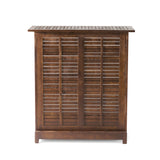 Riviera Acacia Wood Bar Table with Storage by Christopher Knight Home - 39.50"L x 16.50"W x 43.25"H