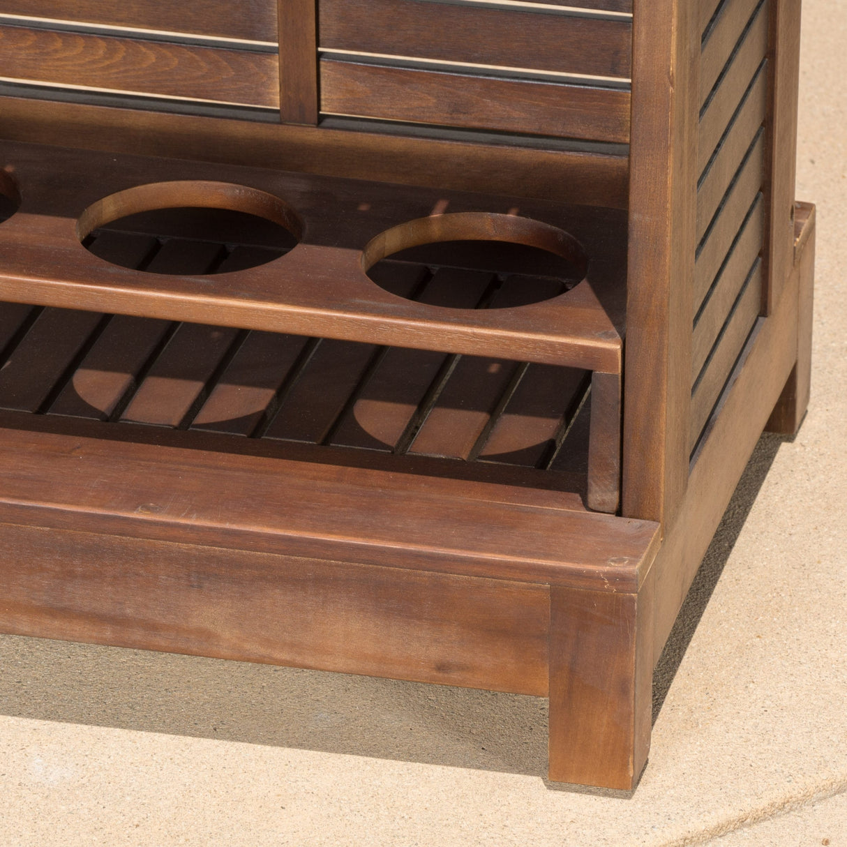 Riviera Acacia Wood Bar Table with Storage by Christopher Knight Home - 39.50"L x 16.50"W x 43.25"H