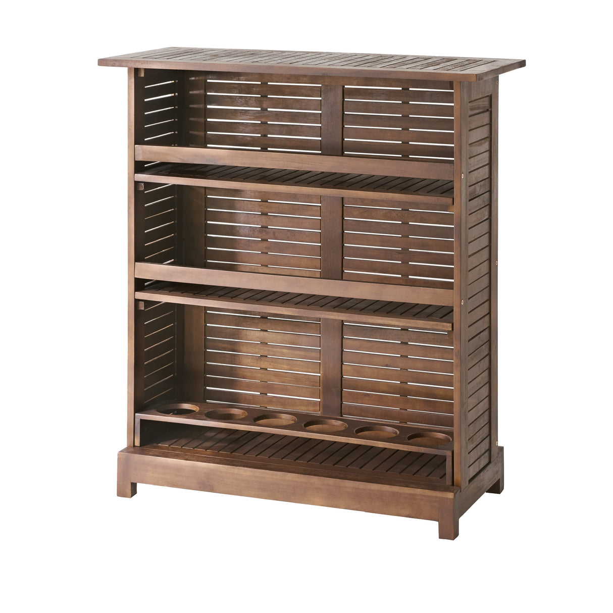 Riviera Acacia Wood Bar Table with Storage by Christopher Knight Home - 39.50"L x 16.50"W x 43.25"H