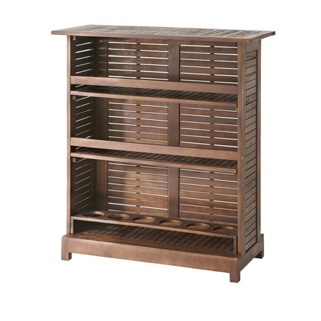 Riviera Acacia Wood Bar Table with Storage by Christopher Knight Home - 39.50"L x 16.50"W x 43.25"H