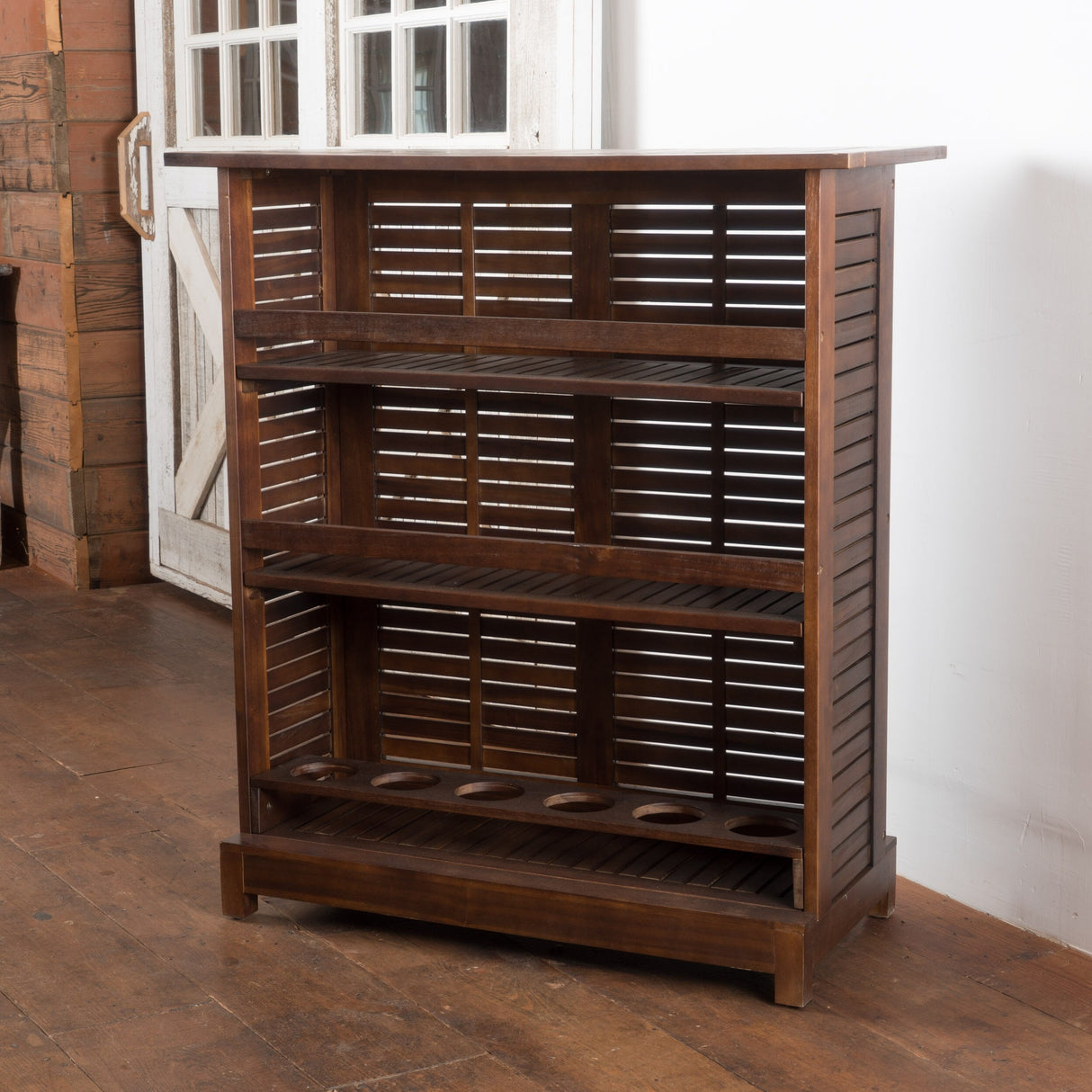 Riviera Acacia Wood Bar Table with Storage by Christopher Knight Home - 39.50"L x 16.50"W x 43.25"H