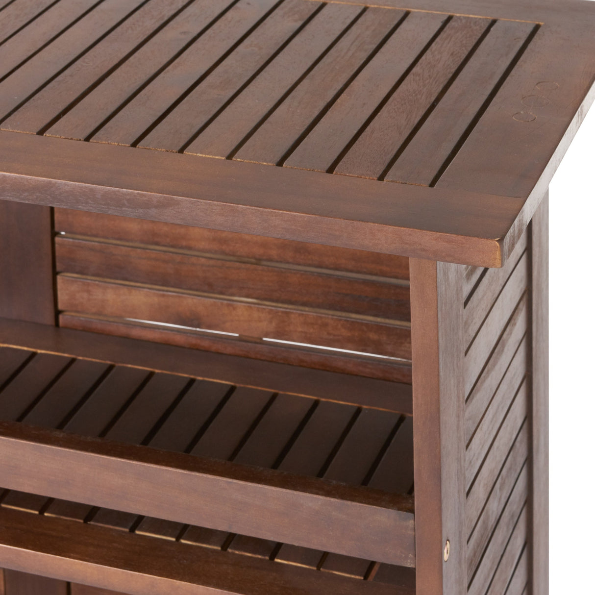 Riviera Acacia Wood Bar Table with Storage by Christopher Knight Home - 39.50"L x 16.50"W x 43.25"H