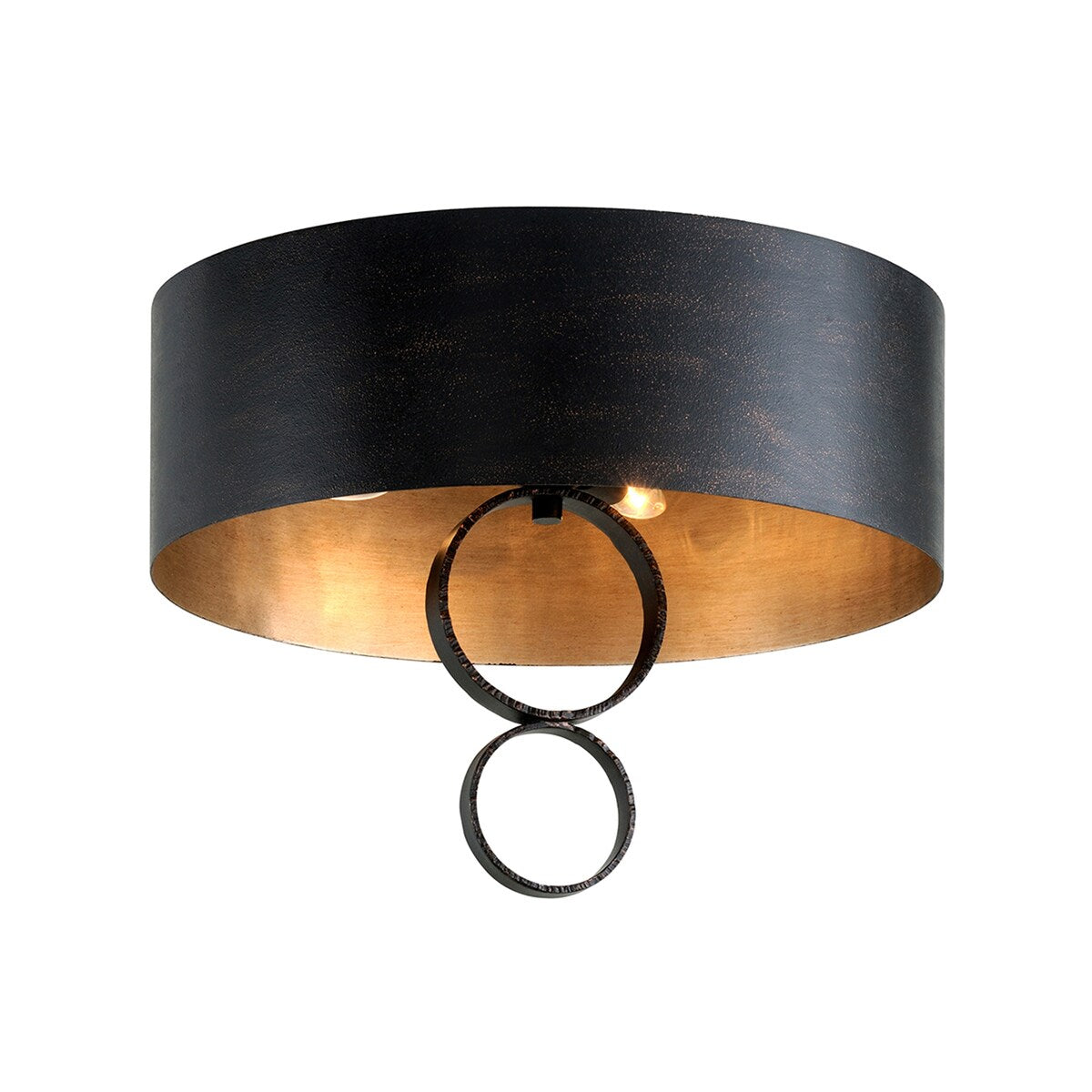 Rivington 4-light Charred Copper Semi-Flushmount