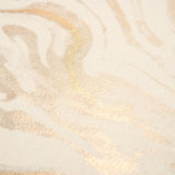 Abstract Ivory/Gold Decorative Down Filler Pillow