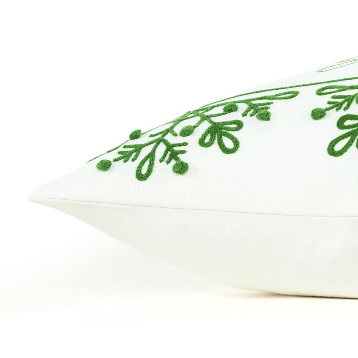 Rizzy Home Chase the Snowflakes Green Throw Pillow