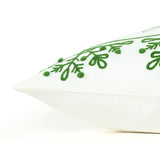 Rizzy Home Chase the Snowflakes Green Throw Pillow