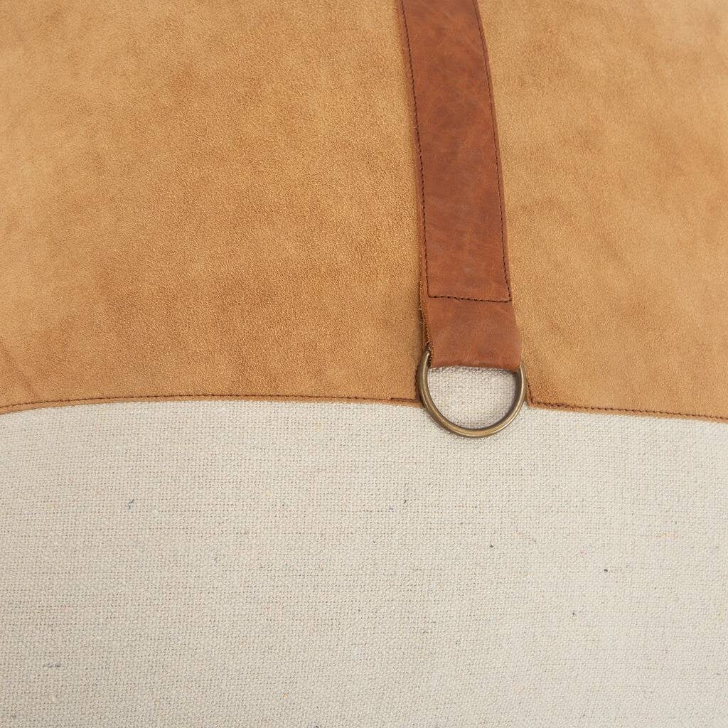 Color block Natural/Camel Decorative Poly Filled Pillow
