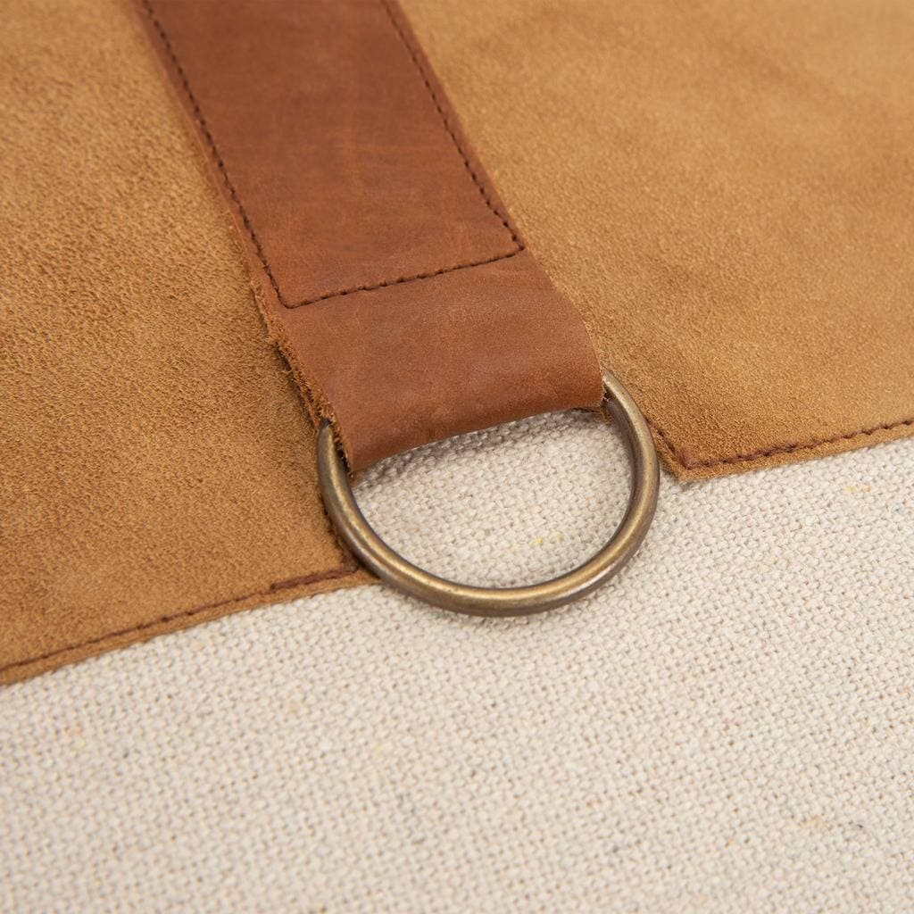 Color block Natural/Camel Decorative Poly Filled Pillow