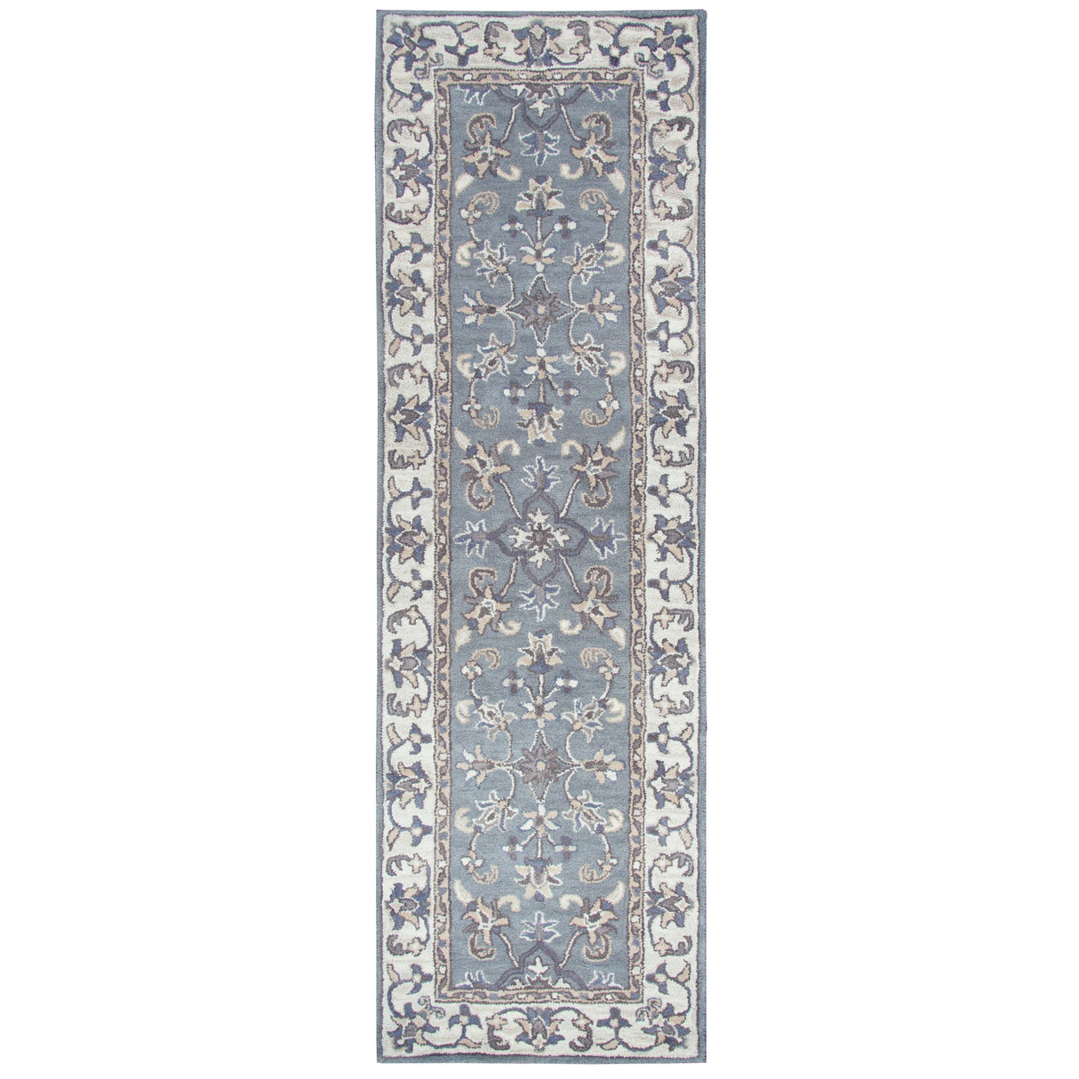 Alora Decor Liberty Grey, Tan and Ivory Hand-tufted Wool Rug