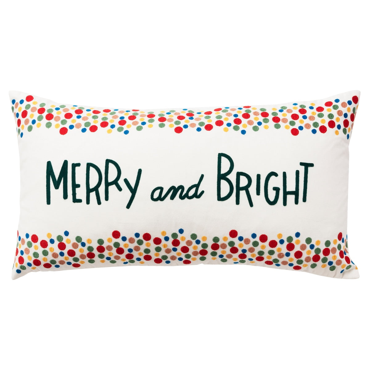 Rizzy Home Multi Colored Merry and Bright Throw Pillow