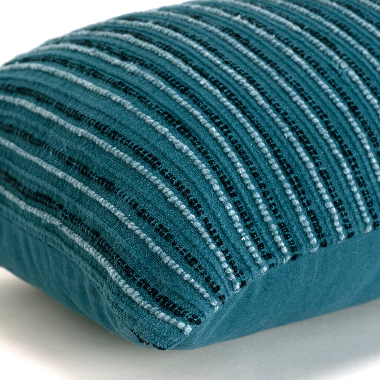 Rizzy Home Tonal Stripe Textured Solid Throw Pillow