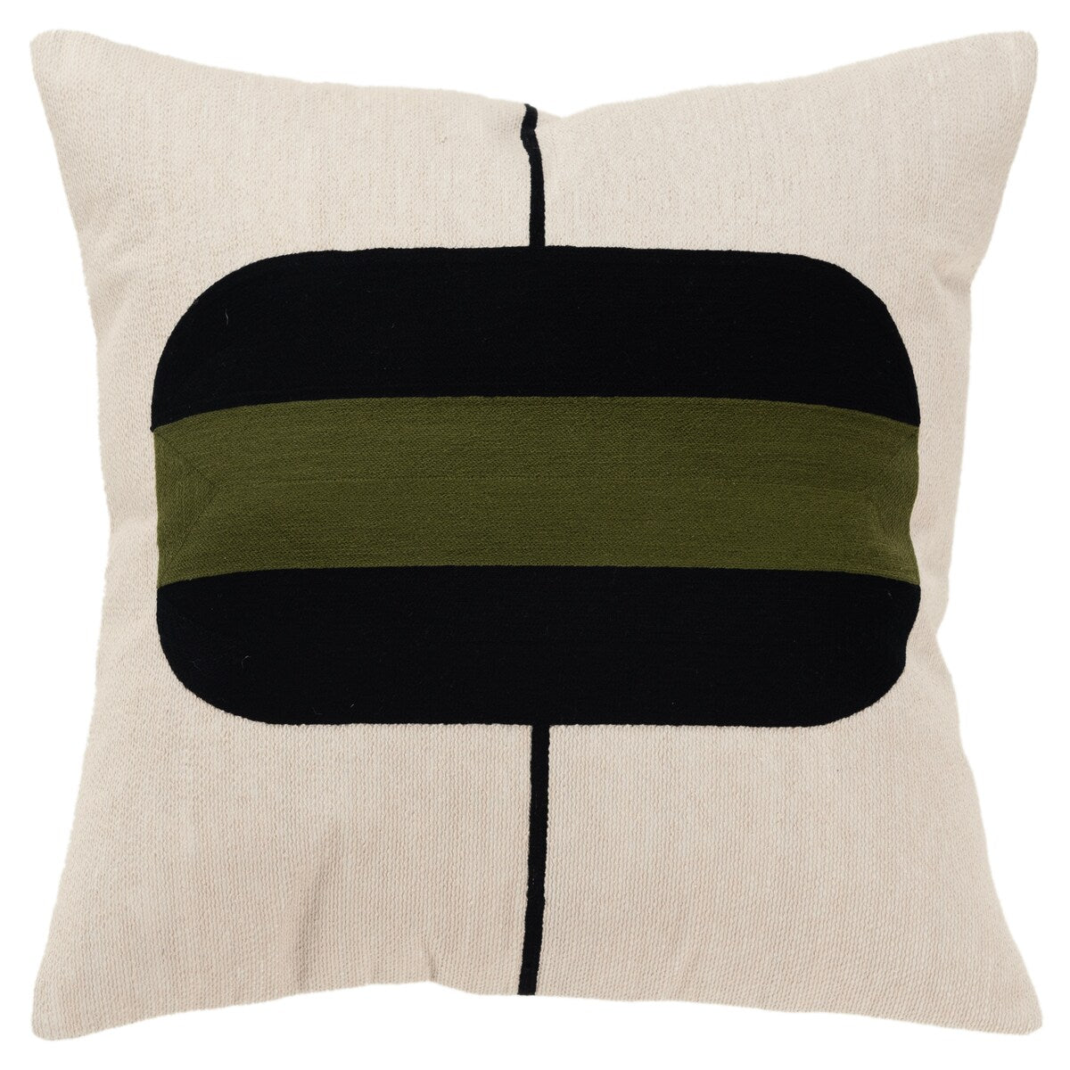 Rizzy Home Transitional Multicolor Poly Filled Pillow - 20" x 20"