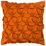 Rizzy Home Wool and Felt Floral Throw Pillow