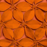 Rizzy Home Wool and Felt Floral Throw Pillow