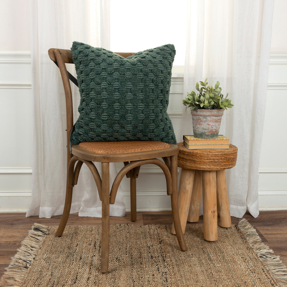 Rizzy Home Woven Textured Single Solid Throw Pillow Cover
