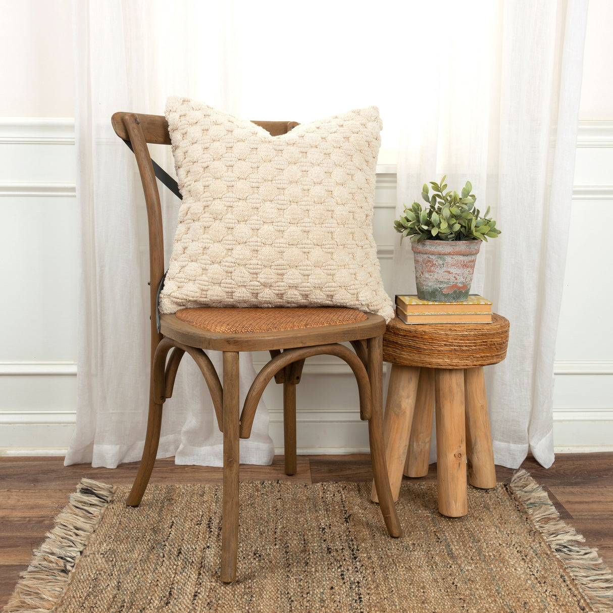 Rizzy Home Woven Textured Single Solid Throw Pillow Cover