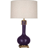 Robert Abbey AM992 One Light Table Lamp Athena Amethyst Glazed Ceramic - Exact Size