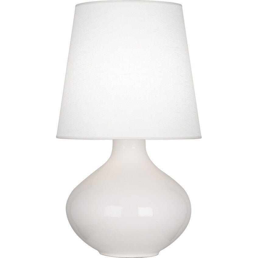 Robert Abbey LY993 One Light Table Lamp June Lily Glazed Ceramic - Exact Size