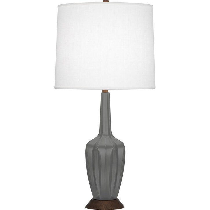 Robert Abbey MCR15 One Light Table Lamp Cecilia Matte Ash Glazed Ceram - Exact Size