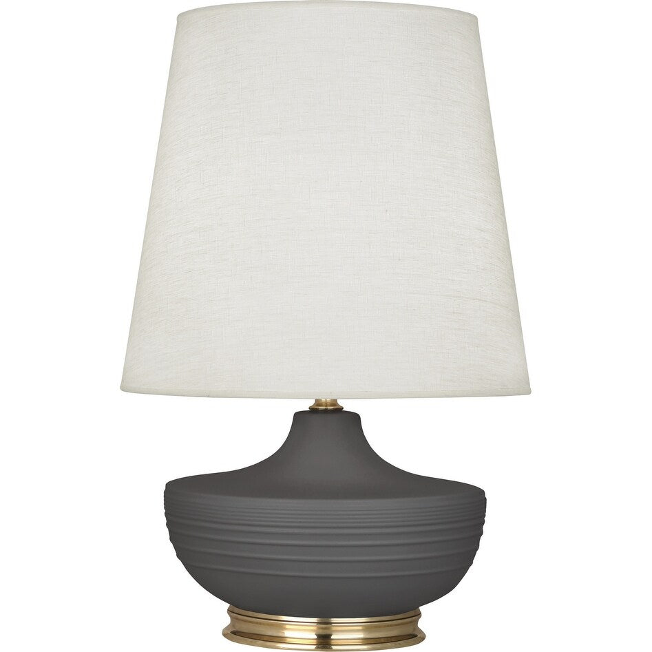 Robert Abbey MCR24 One Light Table Lamp Michael Berman Nolan Matte Ash - Exact Size