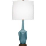 Robert Abbey MOB15 One Light Accent Lamp Cecilia Matte Steel Blue Glaz - Exact Size