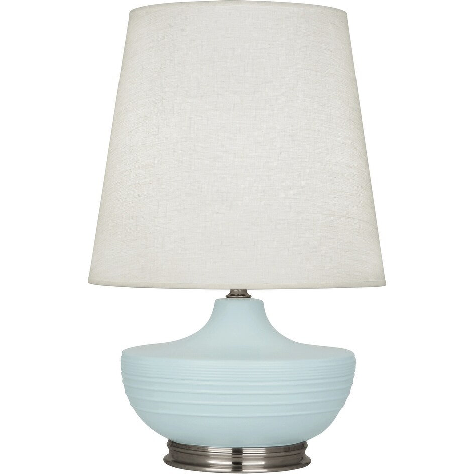 Robert Abbey MSB23 One Light Table Lamp Michael Berman Nolan Matte Sky - Exact Size