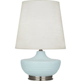 Robert Abbey MSB23 One Light Table Lamp Michael Berman Nolan Matte Sky - Exact Size