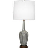 Robert Abbey MST16 One Light Table Lamp Cecilia Matte Smoky Taupe Glaz - Exact Size