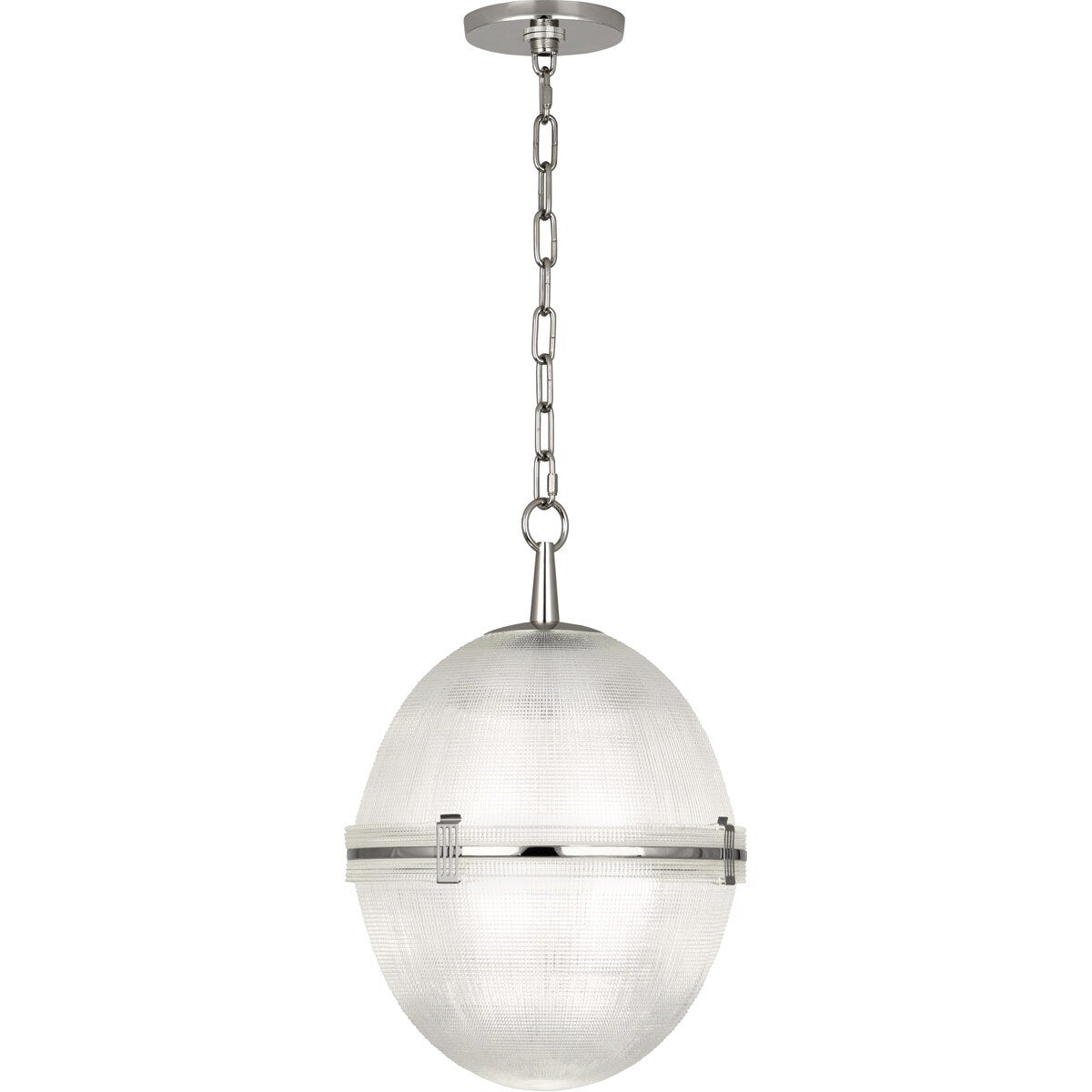 Robert Abbey S3393 One Light Pendant Brighton Polished Nickel - One Size