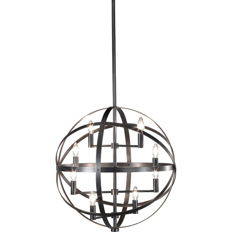 Robert Abbey Z2164 Eight Light Pendant Lucy Deep Patina Bronze - One Size