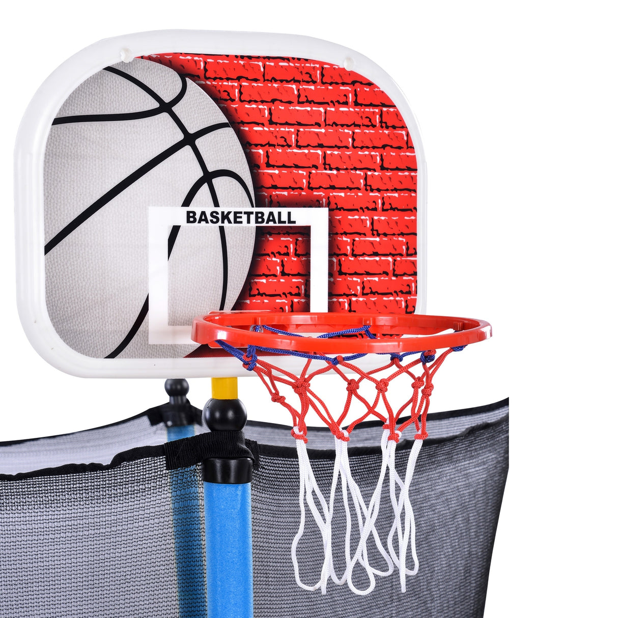 Robust 5.5FT Trampoline for Kids with Enclosure With Basketball