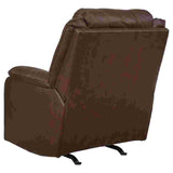 Rocker Recliner with Pull Tab Reclining Motion, Mahogany Brown