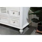 Rockland Coastal Bathroom Vanity Cabinet Set with Marble Top