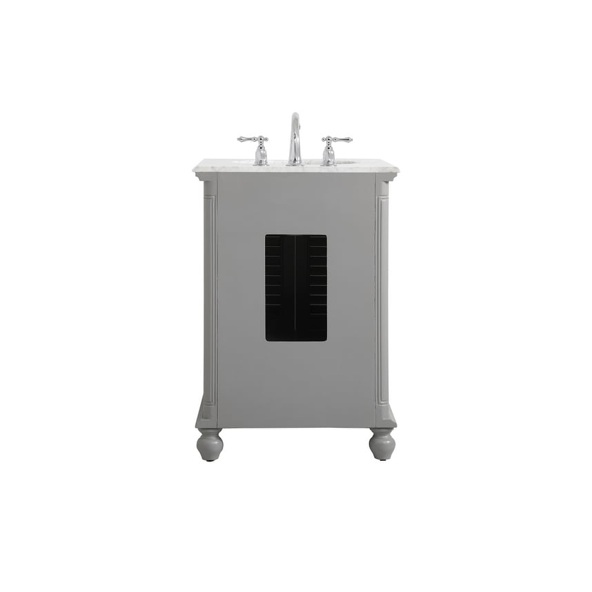 Rockland Coastal Bathroom Vanity Cabinet Set with Marble Top