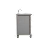 Rockland Coastal Bathroom Vanity Cabinet Set with Marble Top