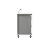 Rockland Coastal Bathroom Vanity Cabinet Set with Marble Top