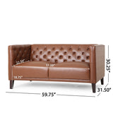 Rockney Upholstered Loveseat by Christopher Knight Home - 59.75" W x 31.50" D x 30.25" H