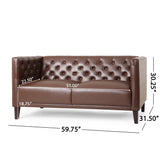 Rockney Upholstered Loveseat by Christopher Knight Home - 59.75" W x 31.50" D x 30.25" H