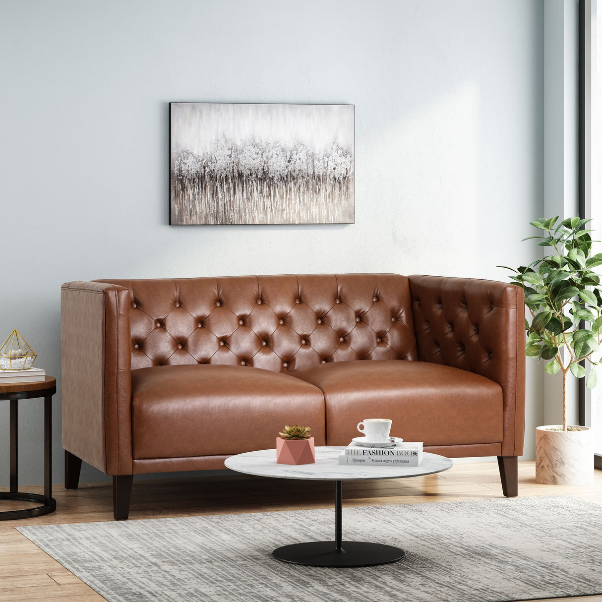 Rockney Upholstered Loveseat by Christopher Knight Home - 59.75" W x 31.50" D x 30.25" H