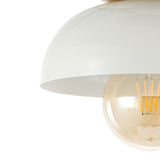 Rodanthe 8.5" 1-Light Classic Industrial Iron LED Flush Mount, by JONATHAN Y