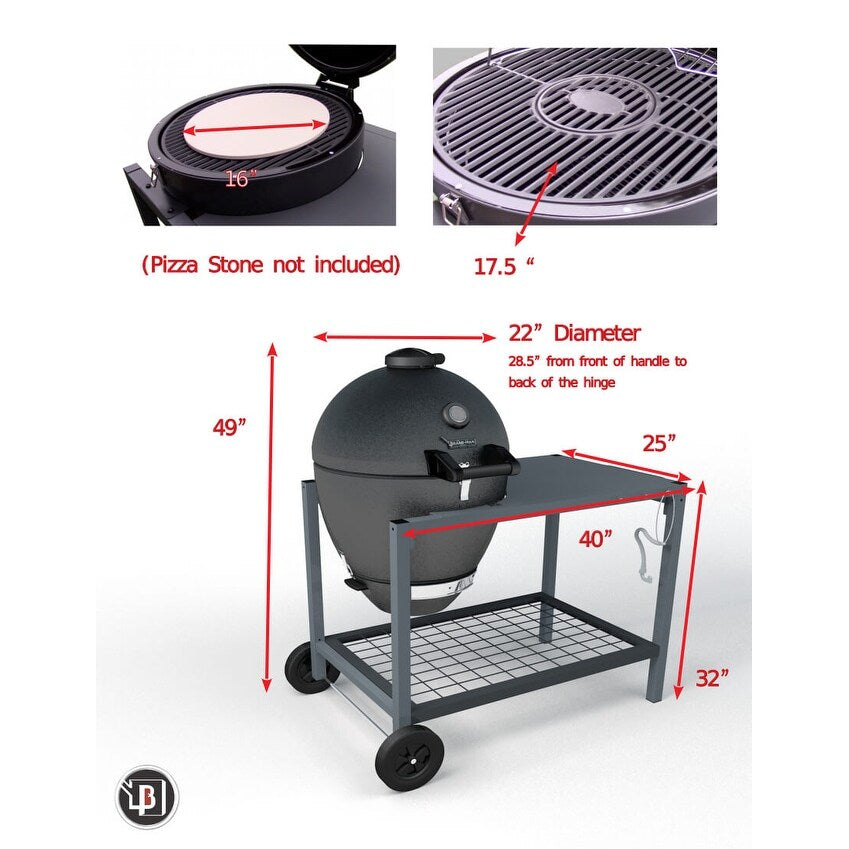 Rodeo Deluxe Steel Kamado Grilling Center