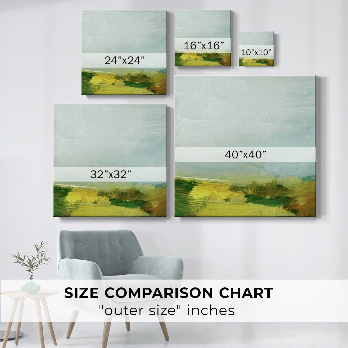 Rolling Hillside Impression III-Gallery Wrapped Canvas