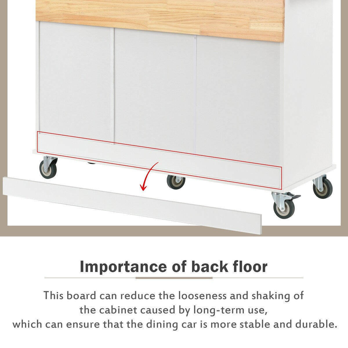 Rolling Mobile Kitchen Island with Solid Wood Top and Locking Wheels,52.7 Inch Width,Storage Cabinet and Drop Leaf Breakfast Bar