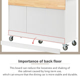 Rolling Mobile Kitchen Island with Solid Wood Top and Locking Wheels,52.7 Inch Width,Storage Cabinet and Drop Leaf Breakfast Bar