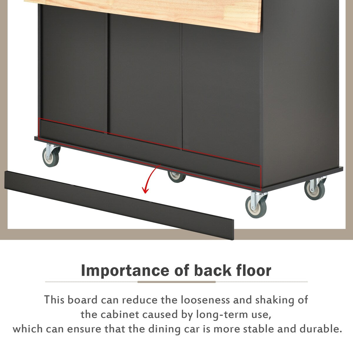 Rolling Mobile Kitchen Island with Solid Wood Top and Locking Wheels,52.7 Inch Width,Storage Cabinet and Drop Leaf Breakfast Bar